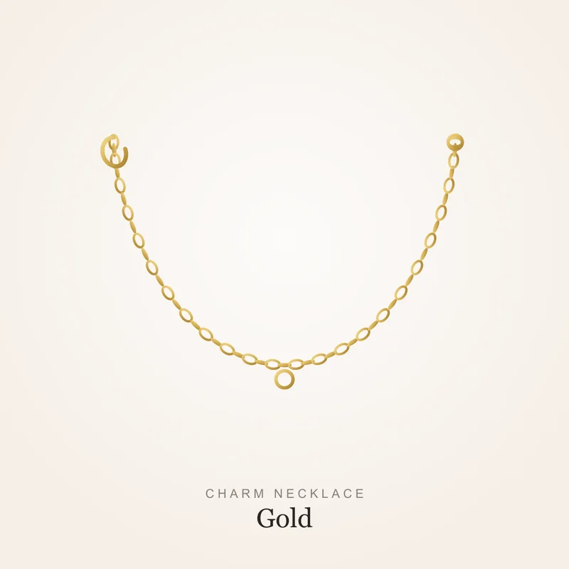Gold chain in the live preview